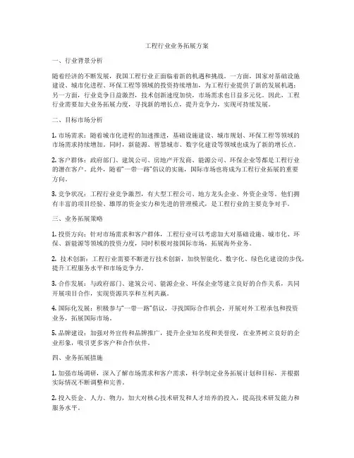 工程行业业务拓展方案
