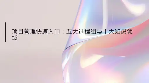 项目管理快速入门五大过程组与十大知识领域