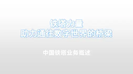 中国铁塔业务概述
