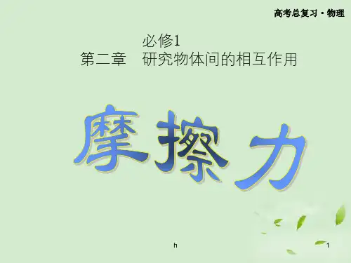 高三物理第一轮复习 第二章第一单元  第2课时 摩擦力课件 必修1