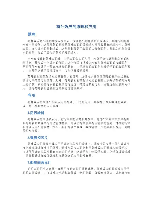 荷叶效应的原理和应用
