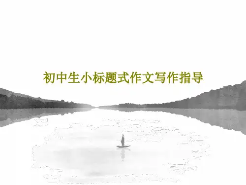 初中生小标题式作文写作指导共33页文档