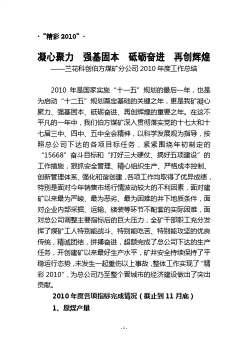 2010年工作总结0