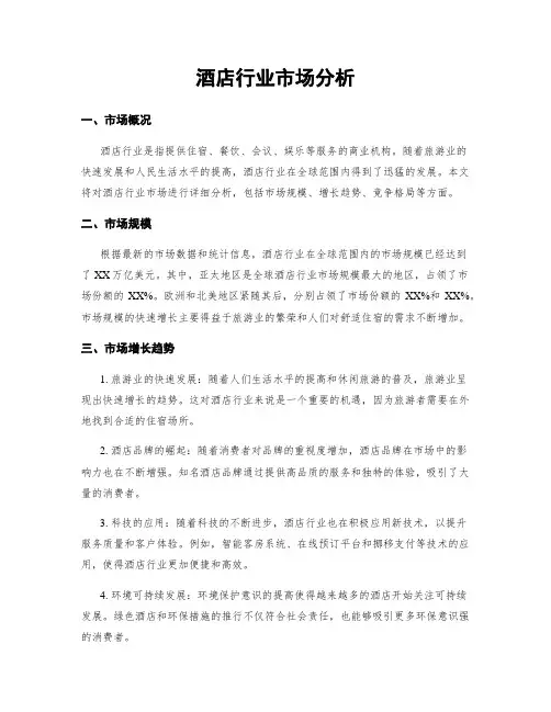 酒店行业市场分析