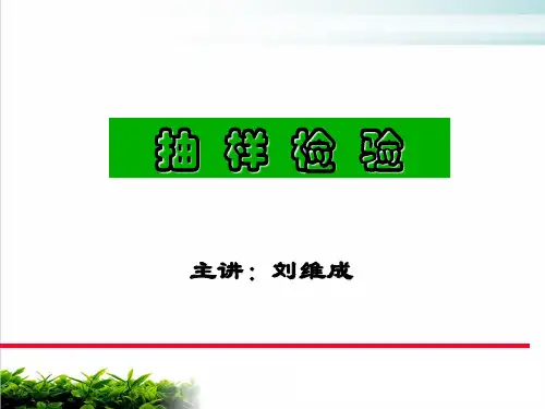 抽样检验培训讲义模版(PPT46张)