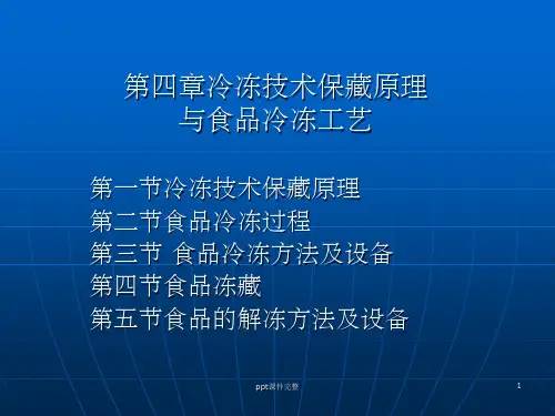 冷冻技术原理ppt课件
