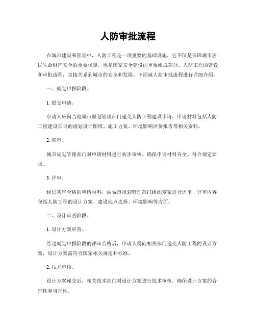 人防审批流程