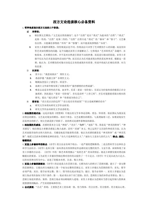 西方文论选读核心资料