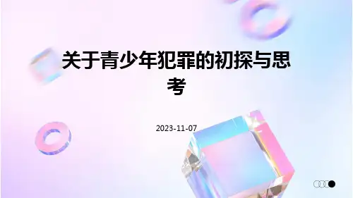 关于青少年犯罪的初探与思考