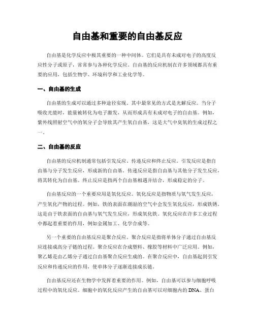 自由基和重要的自由基反应