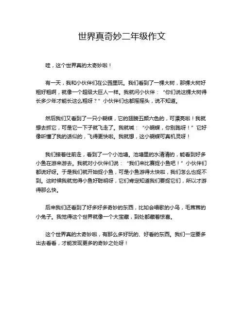 世界真奇妙二年级作文