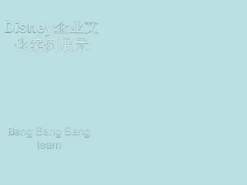 Disney企业文化案例展示