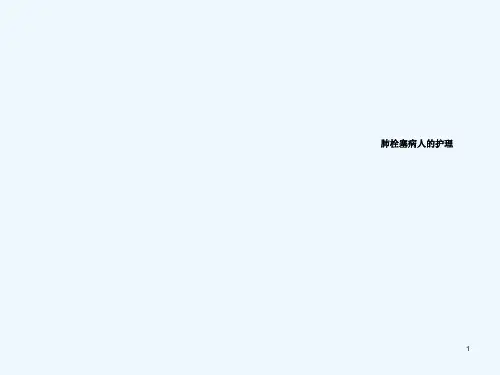 肺栓塞病人的护理