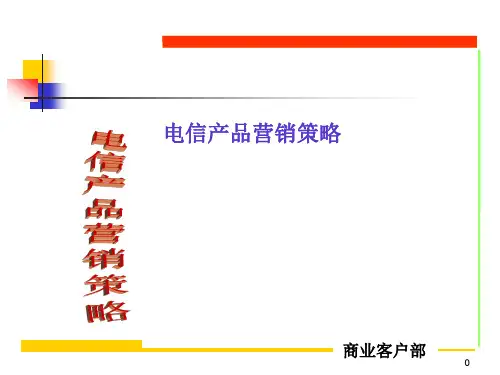 电信产品营销策略