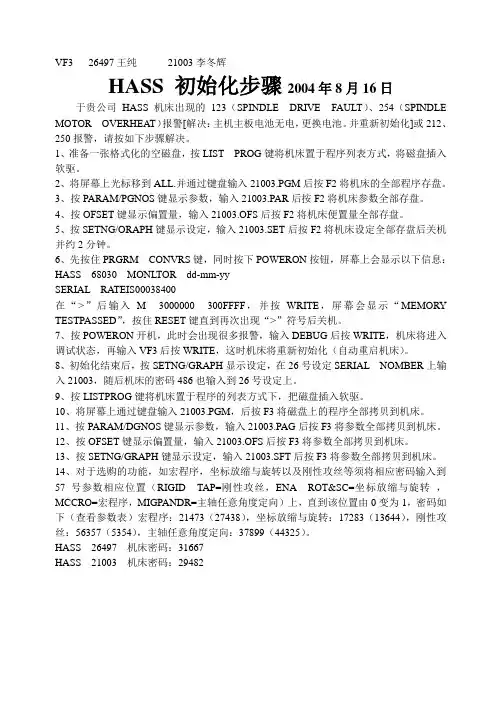 HASS初始化步骤