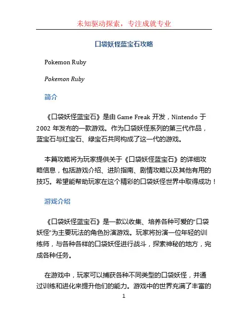 口袋妖怪蓝宝石攻略 (2)