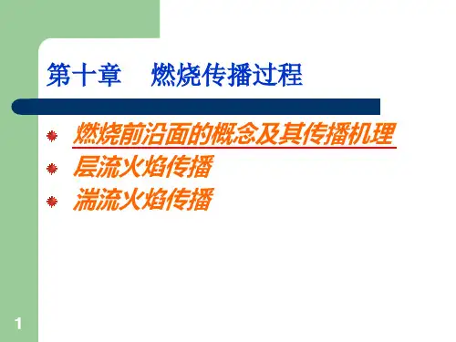 《消防燃烧学》第十章    燃烧传播过程