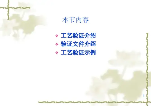 药厂制药工艺验证素材ppt课件