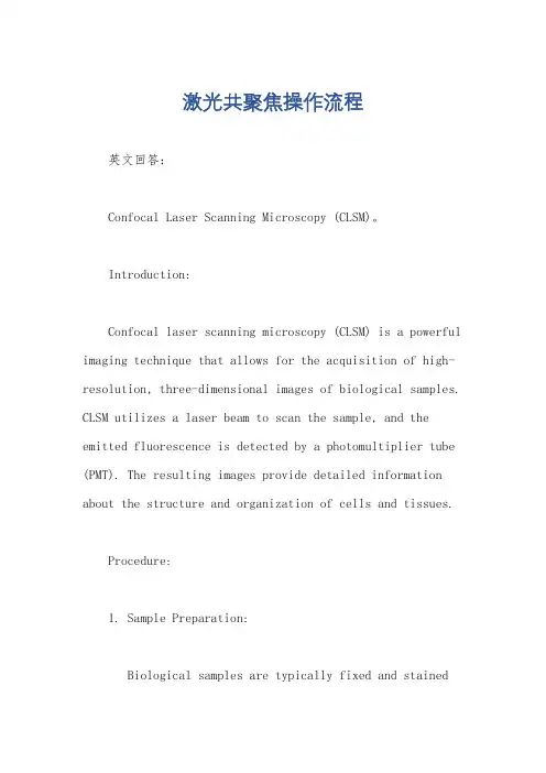 激光共聚焦操作流程