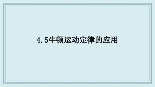牛顿第二定律的应用