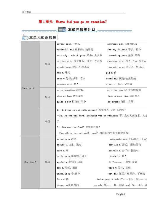 八年级英语上册Unit1-10 全册导学案新版人教新目标版(付,169)