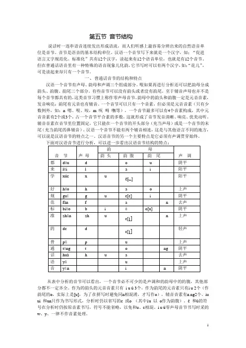 音节结构