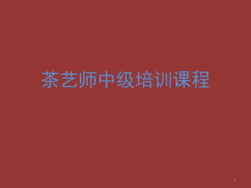 茶艺师中级培训PPT课件
