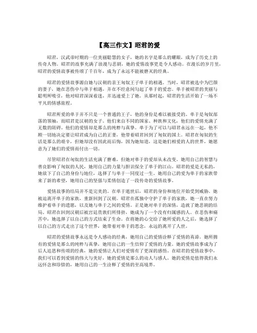 【高三作文】昭君的爱