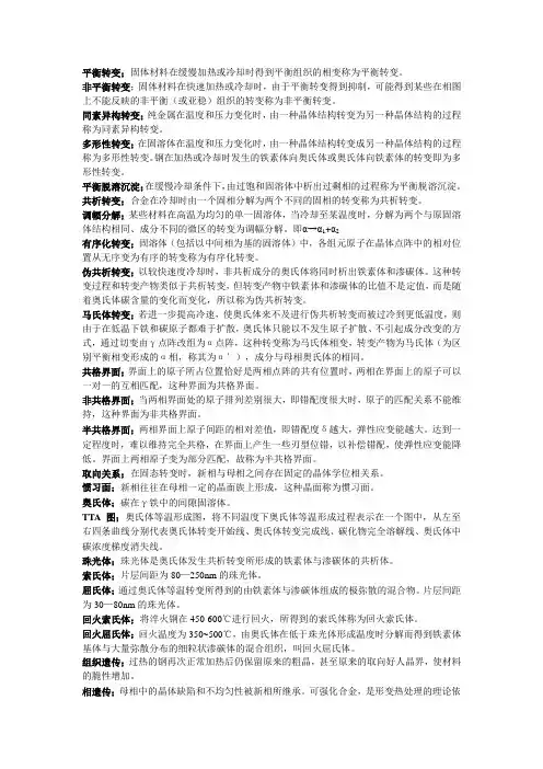 热处理名词解释