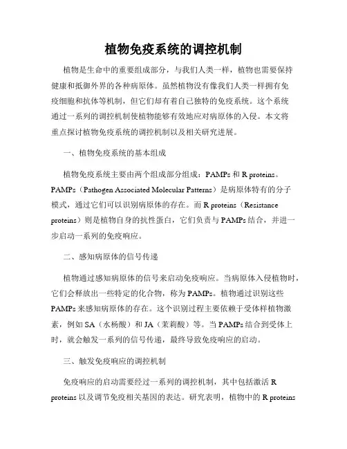 植物免疫系统的调控机制
