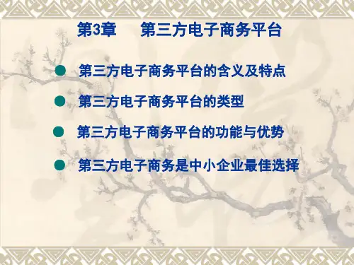 《电子商务基础》第三章电子教案