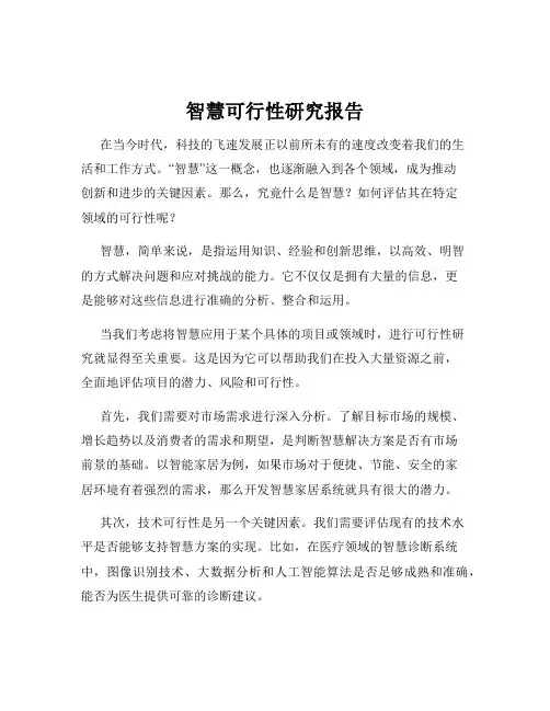智慧可行性研究报告