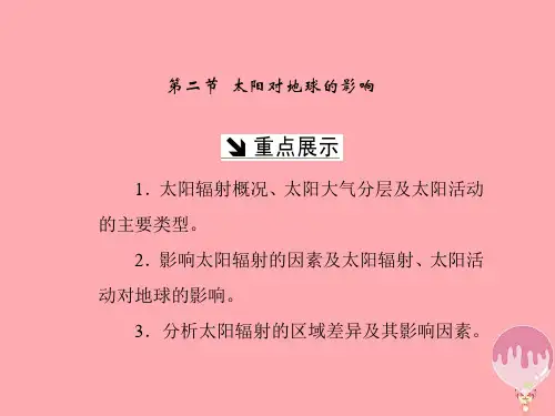 高中地理第一章宇宙中的地球第二节太阳对地球的影响优质公开课获奖课件