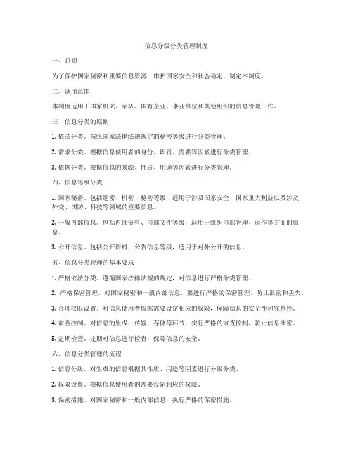 信息分级分类管理制度