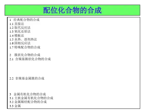 配位化合物的合成ppt