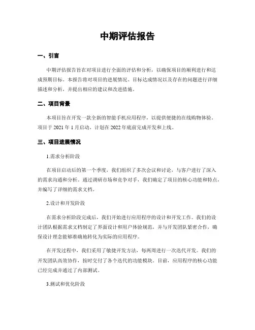 中期评估报告