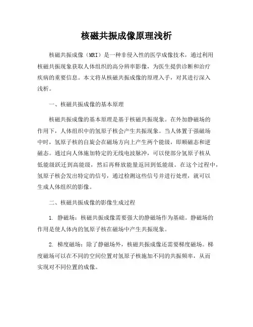 核磁共振成像原理浅析