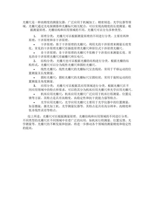 光栅尺分类