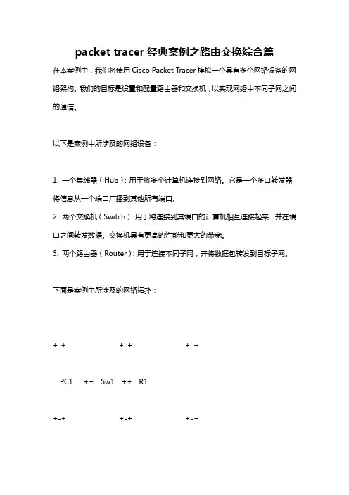 packet tracer经典案例之路由交换综合篇