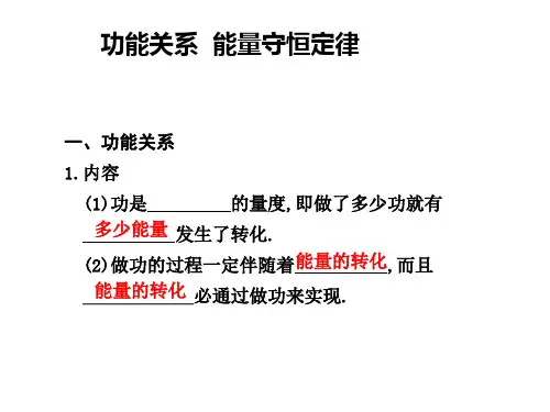 功能关系能量守恒定律PPT课件