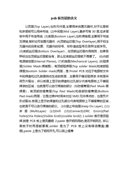 pcb板各层的含义