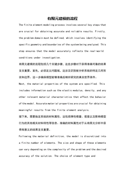 有限元建模的流程