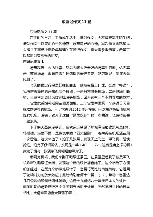 东游记作文11篇