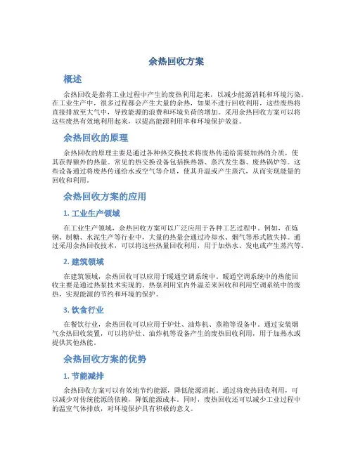 余热回收方案