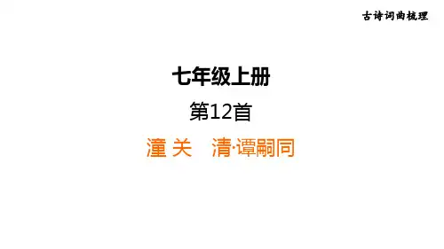 中考语文复习 古诗词第12首 潼 关