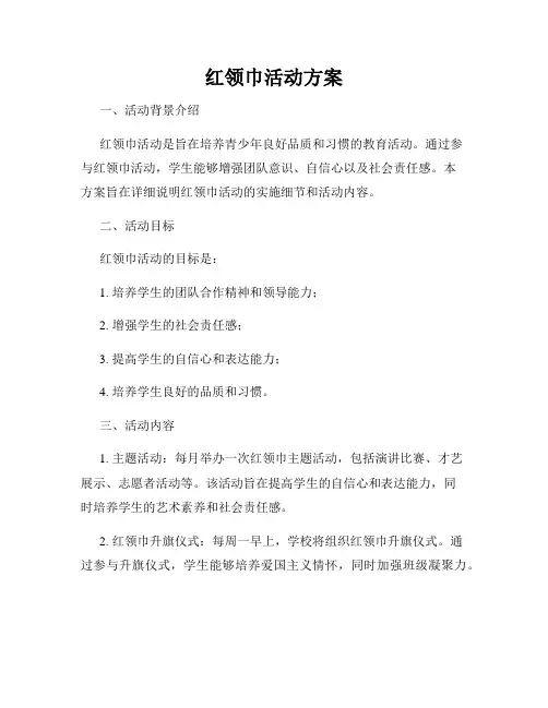 红领巾活动方案