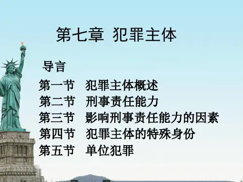 第七章-犯罪主体