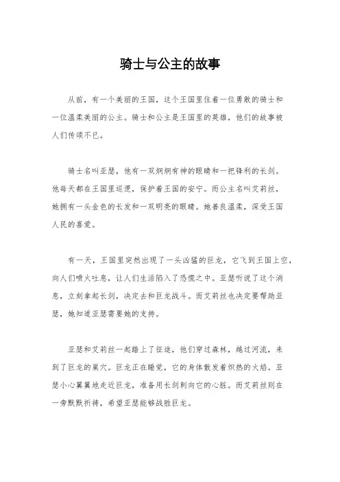 骑士与公主的故事