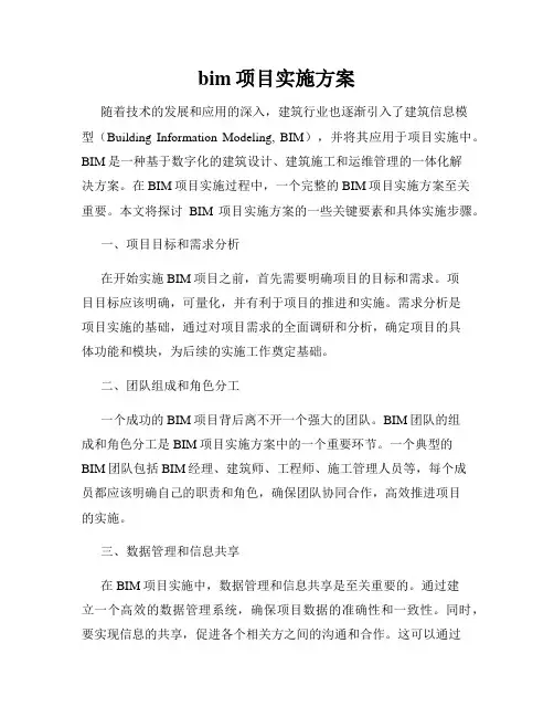 bim项目实施方案