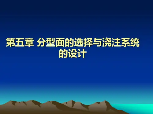 第五章  分型面的选择与浇注系统的设计